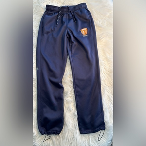 Under Armour Loose Fit Mens Navy Sweatpants Coldgear Soccer Embroidered so small